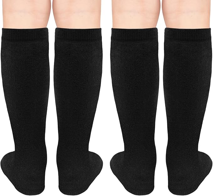 Sarfel Kids Soccer Socks Toddler Soccer Socks Girls Boys Soccer Socks Kids Tube Socks with Stripes Toddler Knee High Socks