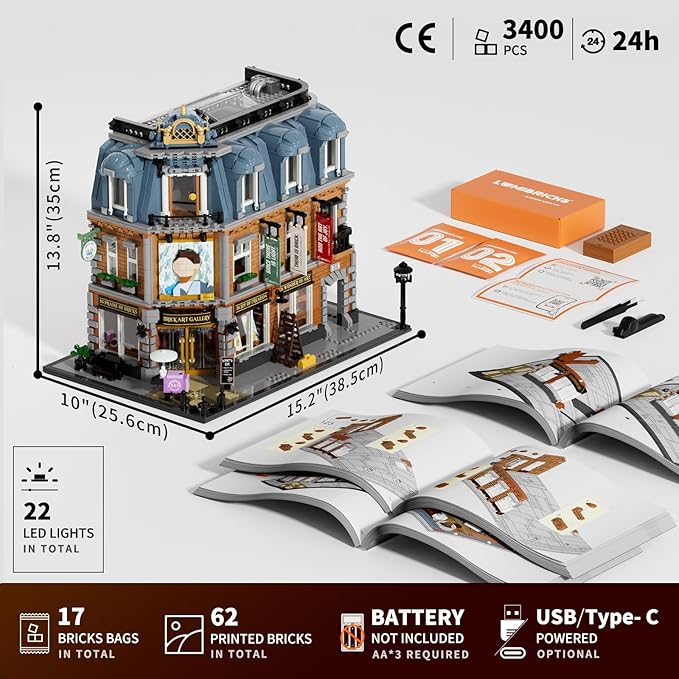 Brick Art Gallery Lighting Building Bricks Set - Image 7