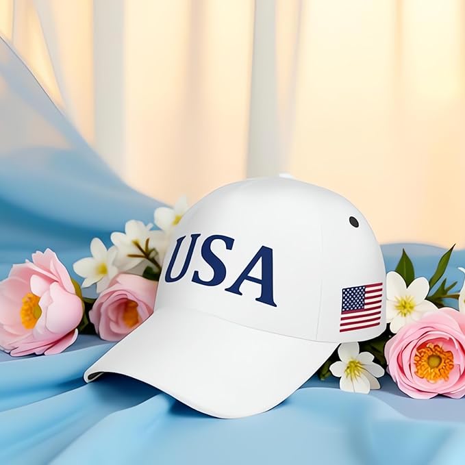 USA Flag Baseball Cap American Patriotic Trucker Hat Father Dad Mother Mom Adjustable Sportswear Hat for Men Women Adults