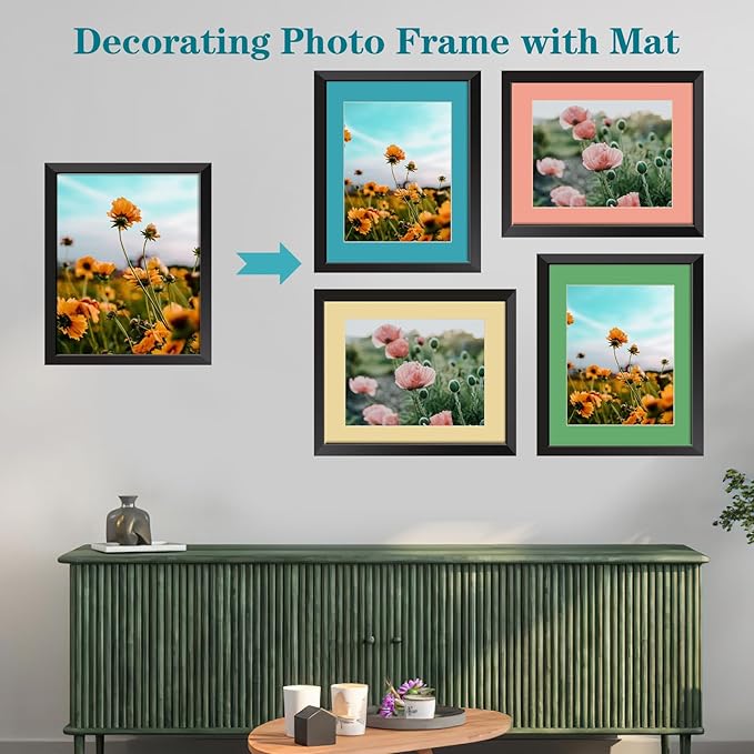 ZBEIVAN 12 Packs Mixed Colors 11x14 Picture Frame Mats - Image 5