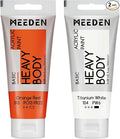 MEEDEN Acrylic Paint Orange Red: 100ml/3.38oz Heavy Body Acrylic Paint Tube by MEEDEN