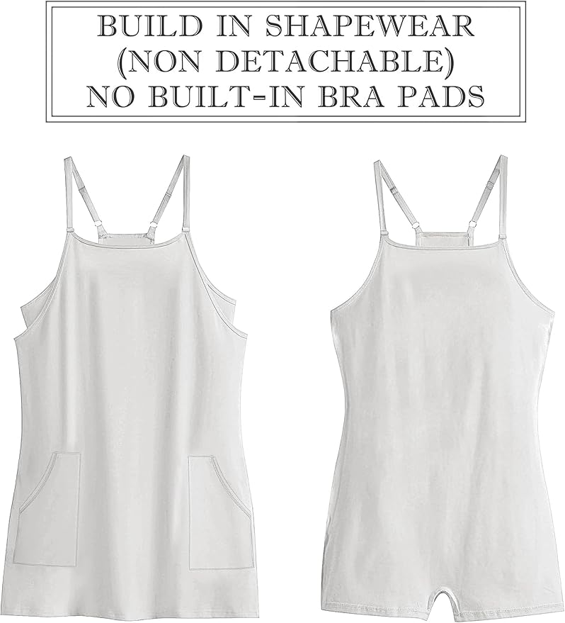 ANRABESS Women Summer Dress 2026 Beach Vacation Outfits Tennis Athletic Workout Romper Dress Built in Shorts Travel Clothes
