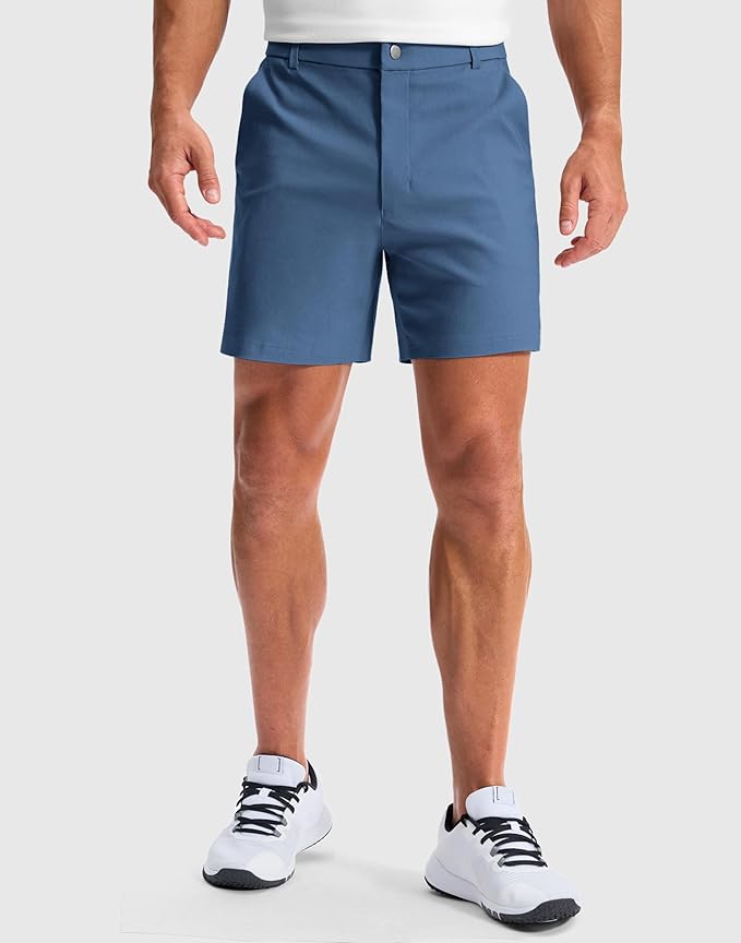 G Gradual Men's Golf Dress Shorts 5"/ 7"/ 9" Stretch Casual Work Flat Front Shorts for Men with 3 Pockets Quick Dry