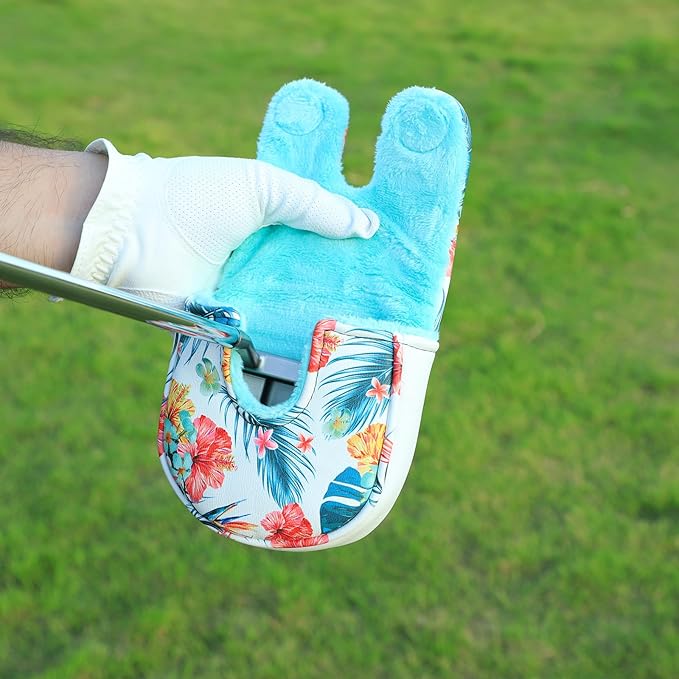 Golf Club Covers Driver Covers Fairway Wood Headcover Hybrid Cover Leather Mallet Putter Covers Blade Headcovers Golf Head Covers for Most Brand