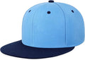 CHOK.LIDS Flat Bill Visor Classic Snapback Hat Blank Adjustable Brim High Top End Trendy Color Style Plain Tone Baseball Cap