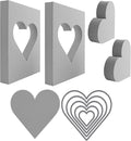 BAOFALI 9 Pcs Heart Cut Stamping Foam Grey Moldable Foam Stamps Plastic Dry by BAOFALI