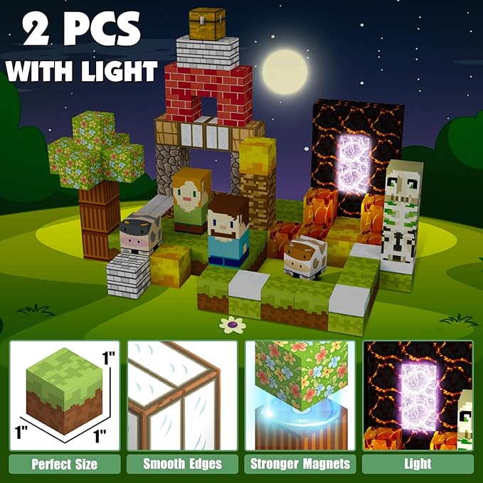 Magnetic Blocks Building Toys Set, Magnetic Building Blocks Kit Magnet Cubes - Image 3