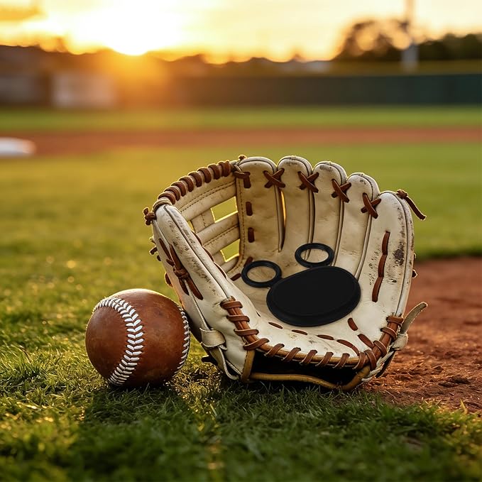 2pcs Palm Protector for Baseball & Softball, Silicone Catchers Thumb Guard Shock Absorbing Training Aid Glove Padding Accessory for Youth & Adult Infielder Catcher Hockey Players