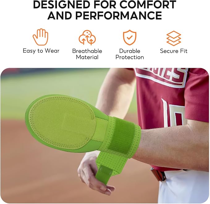 Baseball Sliding Mitt, Youth Ages 6-12 & Teens Adults 12+, Sliding Glove Hand Guard for Baserunning, Hard Shell Ambidextrous Left/Right, Baseball/Softball Compatible, Drip Style