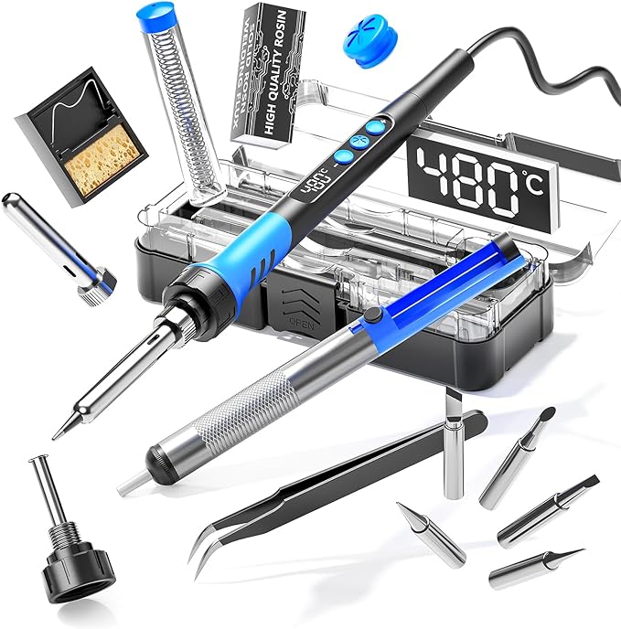 Soldering Iron Kit, 90W 110V LCD digital soldering gun，12-in-1 Soldering Iron - Image 7