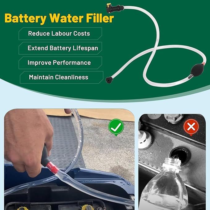 Golf Cart Water Filler for Trojan HydroLink Watering System, Golf Cart Hand Water Pump Supply for Flow Rite Pro Fill Watering System, Squeeze Bulb Hand Pump for RV or Golf Cart