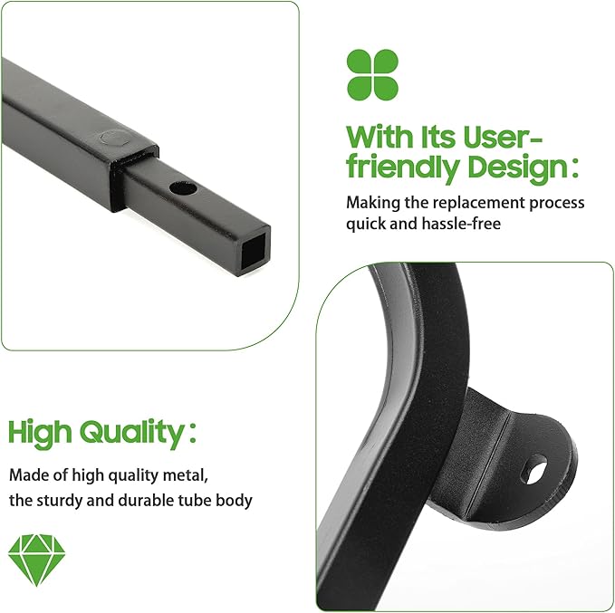 10L0L Golf Cart Front Roof Strut Brackets for Club Car DS (84-99) with Steel Screw Bushings Repair Kit, Heavy Duty Strut Support Reinforcement Repair