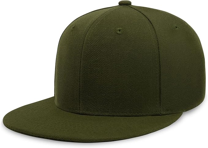 CHOK.LIDS Flat Bill Visor Classic Snapback Hat Blank Adjustable Brim High Top End Trendy Color Style Plain Tone Baseball Cap