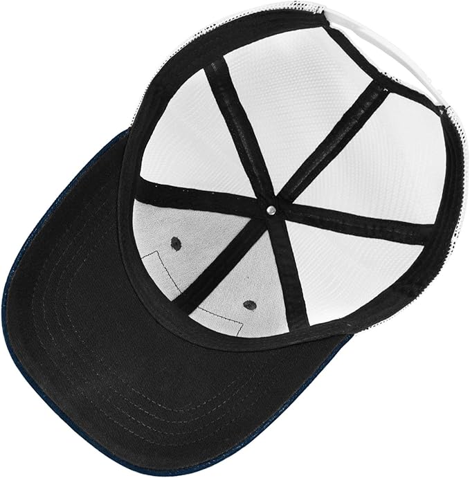 American Flag Trucker Hat - Snapback Hats for Men Women Baseball Cap - Breathable Mesh & Adjustable Fit for Casual Wear