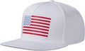 UALON Baseball Cap, Snapback Trucker Hat for Men & Women with American Flag and Adjustable, Breathable Mesh, Flat Bill Hats