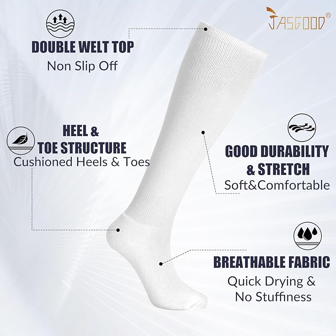 JASGOOD 2 Pack Baseball Socks and Belt Combo Set Softball Socks and Belts Elastic Waist Belt for Youth and Adult Boys