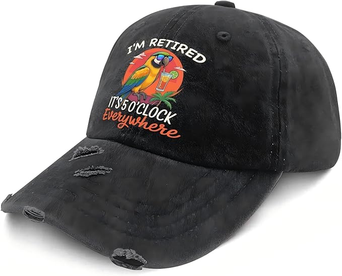 Jimmy Music Buffett Accessories Hats Its 5 Oclock Some Where Baseball Cap Mom Hat Pigment Black Womens Bucket
