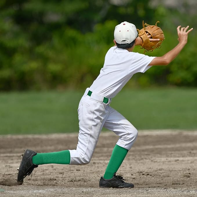 Haysandy Baseball or Softball Sock and Belt Combo Set 3 Football Baseball Socks with Softball Belt for Youth Boys Kids