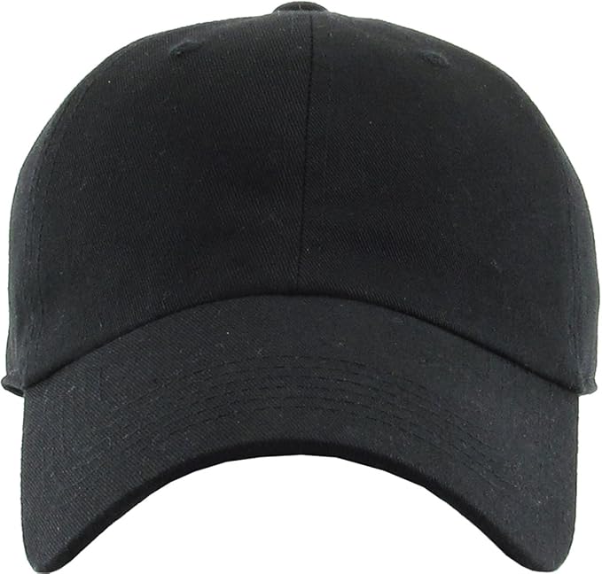 KBETHOS Classic Unisex Cotton Adjustable Low Crown Baseball Cap – Plain Dad Hat