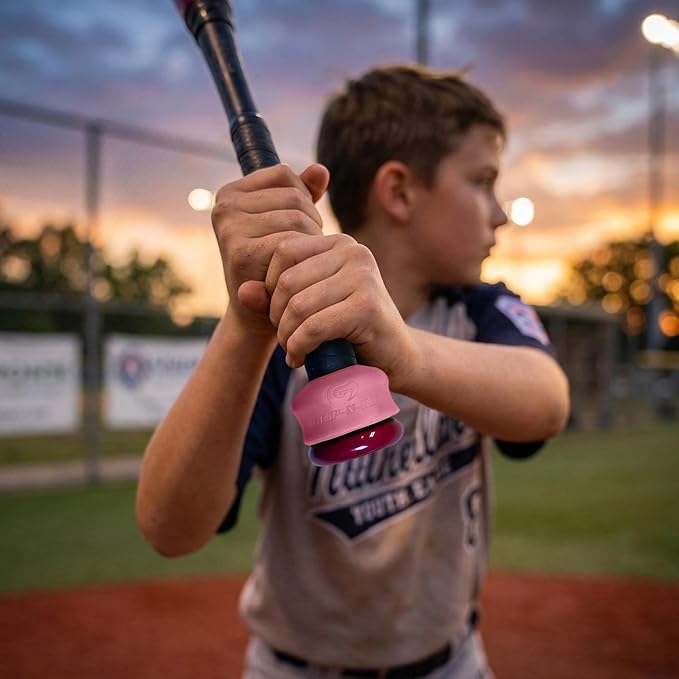Grip-N-Rip Knob Stacker Choke-Up Ring for Baseball/Softball Bats Provides Choking Up Space & Relief from Bat Sting, Stackable for Custom Fit and Comfort