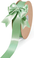 LaRibbons Sage Green Satin Ribbon 1 Inch 50 Yards Luxury Double Faced Green by LaRibbons