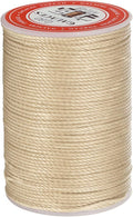 uxcell Round Leather Sewing Waxed Thread, 55m / 60 Yards Wax Polyester String by uxcell