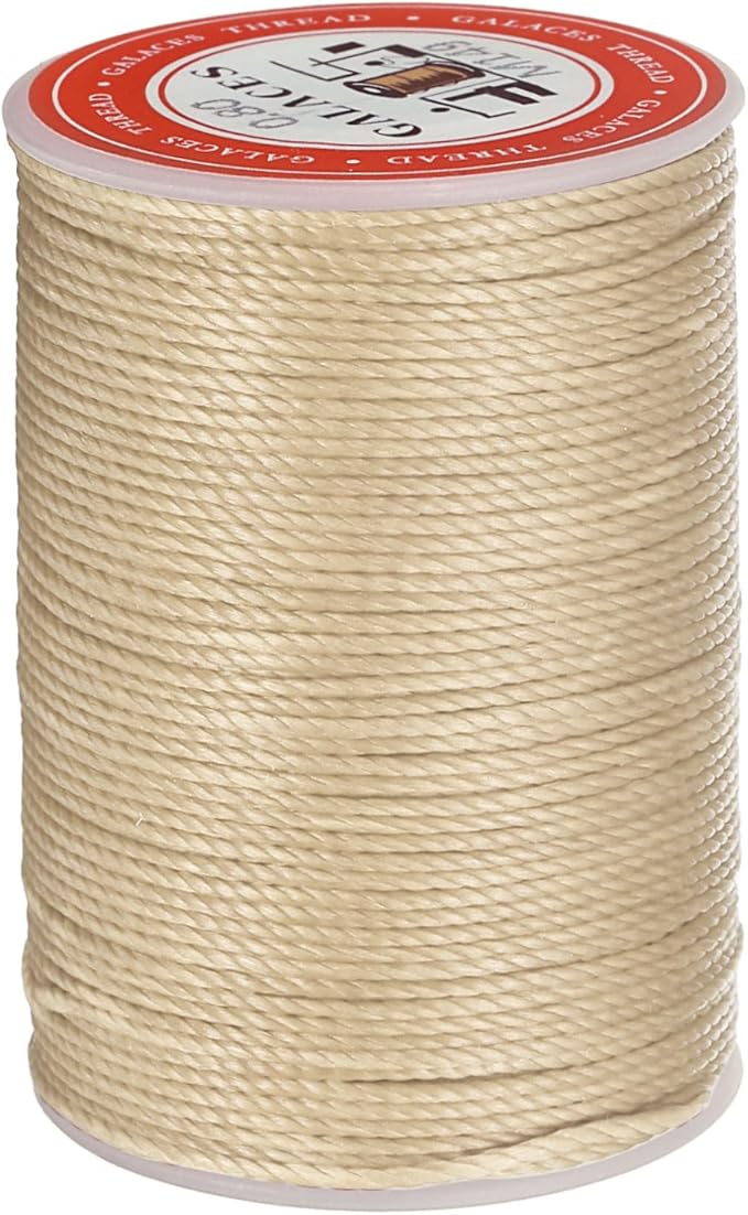 uxcell Round Leather Sewing Waxed Thread, 55m / 60 Yards Wax Polyester String by uxcell