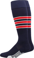 MadSportsStuff Softball Socks Baseball Socks | White & Team Colors | USA Made | Sizes for Girls, Youth Boys, Men & Women