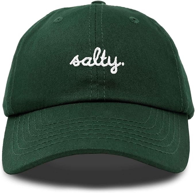 DALIX Salty Embroidered Cotton Beach Baseball Cap Adjustable Dad Hat Womens