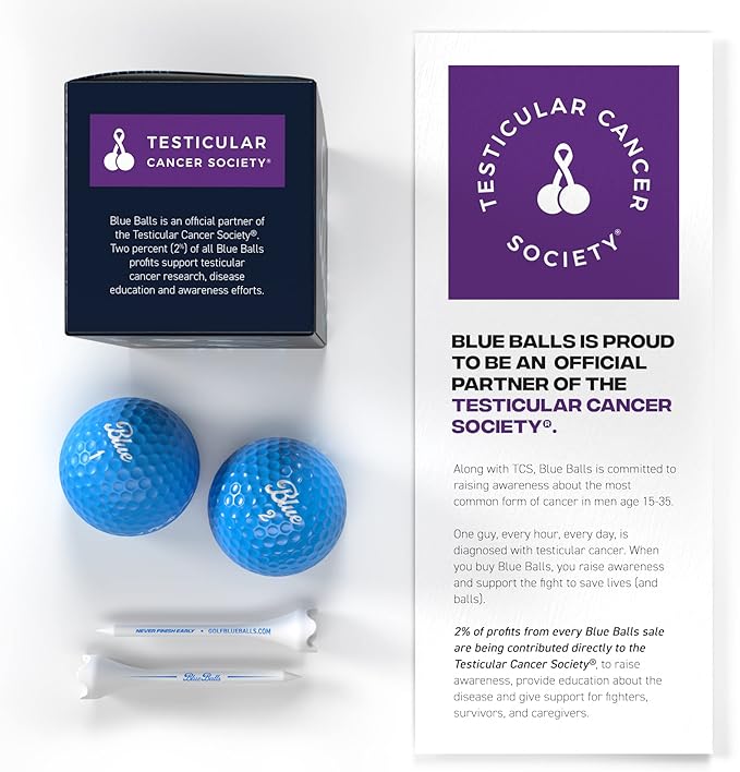 Blue Balls Premium LED Light Up Golf Balls | Glow in The Dark | Night Golf | Funny Gift | Bachelor Party