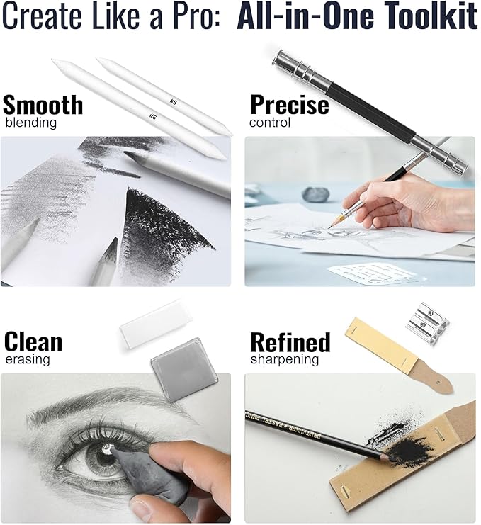 COOL BANK 76 Pack Art Supplies Sketching Kit - Image 3