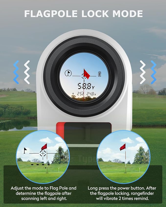 X1 Golf Rangefinder with Slope, Flagpole Lock and Vibration, 660/1100YDS Laser Rangefinder for Golfing & Hunting, Rechargeable Laser Range Finder Distance Measuring with High-Precision