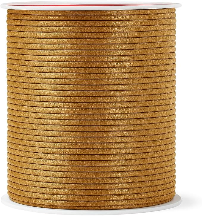 Mandala Crafts 2mm 109 Yards Dark Goldenrod Cotton Waxed Cord by MandalaCrafts