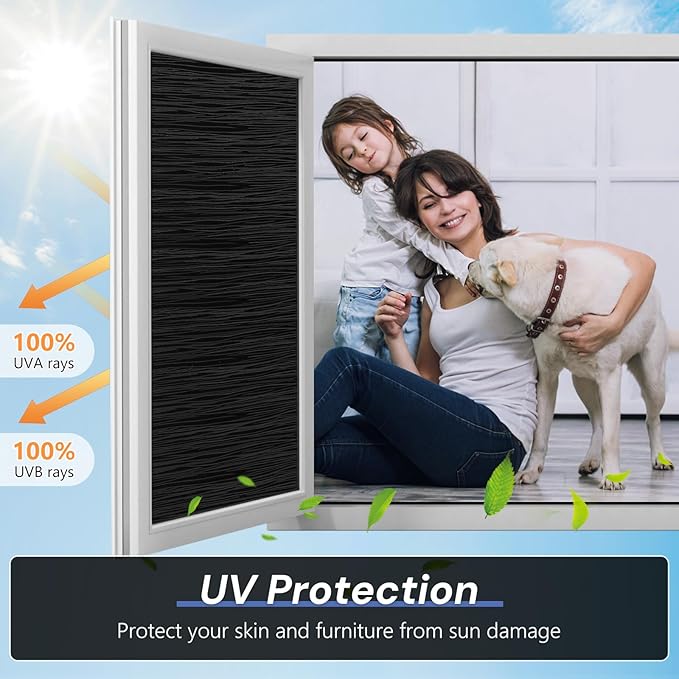 Haton Blackout Window Film, Static Cling Frosted Privacy - Image 4