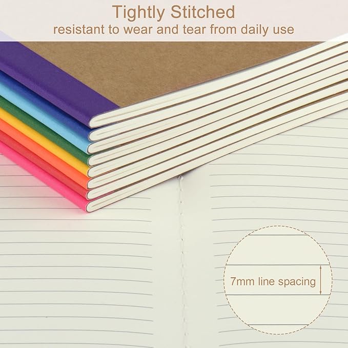 ZCZN 8 Pack Colorful Lined Notebooks Bulk, A5 Journals - Image 5