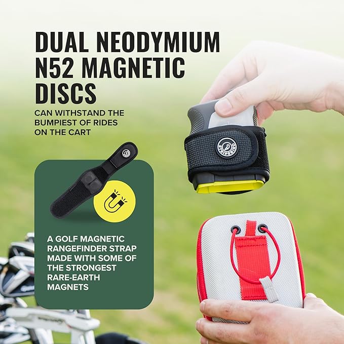 Stripebird 2.0 Slim Golf Rangefinder Magnetic Strap - Form Fitting, No Buckle, Range Finder