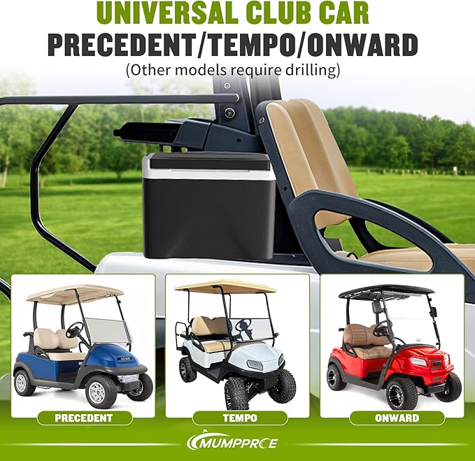 Golf Cart Cooler Fits Club Car Precedent Tempo Onward, Club Car Precedent Ice Chest with Mounting Bracket Kit, 48 Hours Cooling Cooler, Universal 6L Large Capacity Ice Chest OEM#102588101