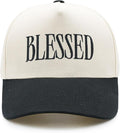 Blessed Trucker Hat, Vintage Embroidered Christian Baseball Caps for Men & Women, Trendy Religious/Birthday Gifts