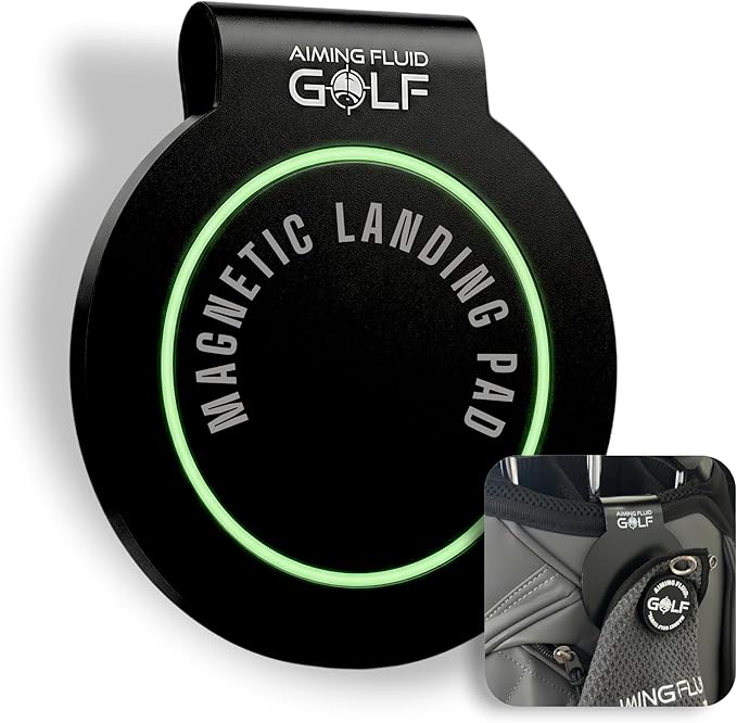Magnetic Landing Pad – Industrial Steel Core, Universal Fit for All Golf Bags, Soft-Safe Protection Layer – Secure Mount for Magnetic Golf Towels, Rangefinder & Golf Accessories