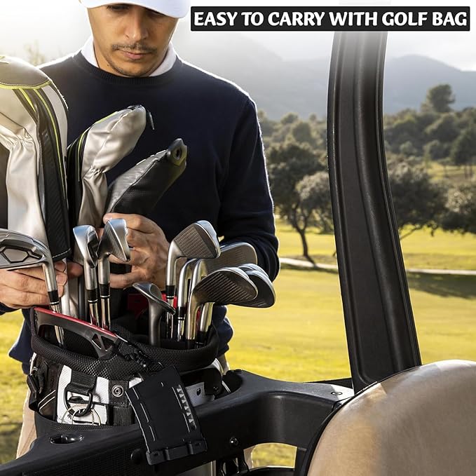 Teemags Golf Tee Holder – Black Clip-On Tee Caddy for Belt or Bag | Holds Up to 18 Tees | Durable & Lightweight Golf Accessory Made in The USA