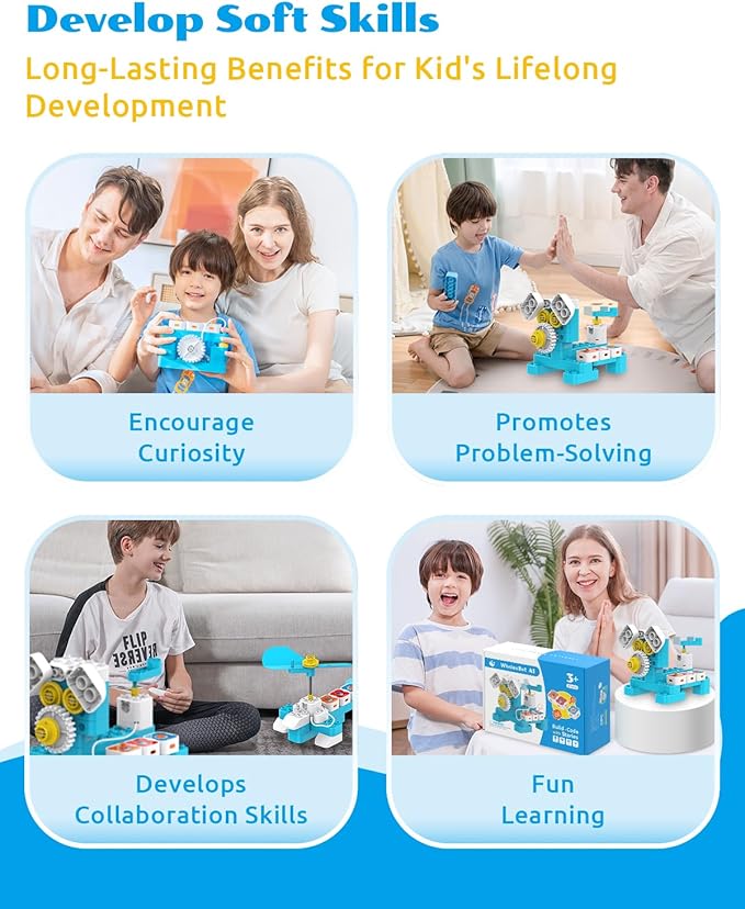 WhalesBot A1 Coding Toy for Kids, Building Block Robot, Fun STEM Toy - Image 6