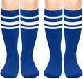 Sarfel Kids Soccer Socks Toddler Soccer Socks Girls Boys Soccer Socks Kids Tube Socks with Stripes Toddler Knee High Socks