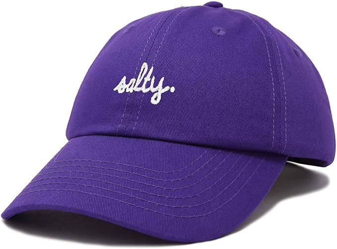 DALIX Salty Embroidered Cotton Beach Baseball Cap Adjustable Dad Hat Womens
