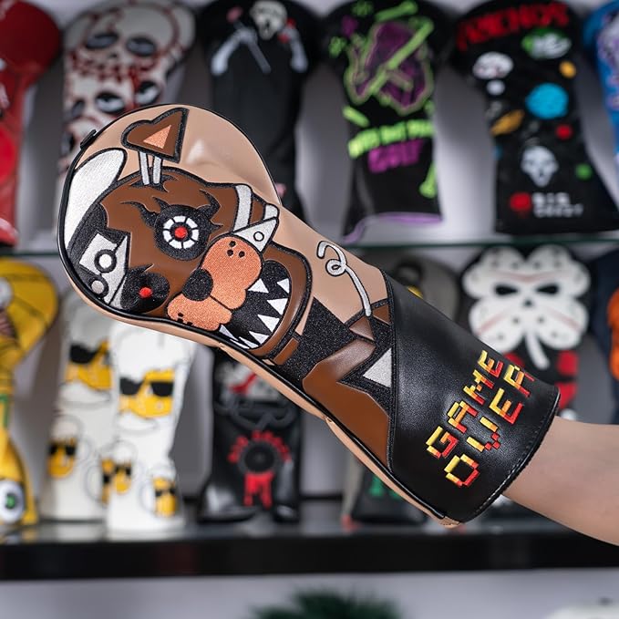 Big Crazy Golf Headcovers - Funny Golf Club Covers - Driver Headcover with Tour Grade PU Leather - Golf Driver Headcover, Waterproof Golf Head Covers, Soft Lining Golf Gift