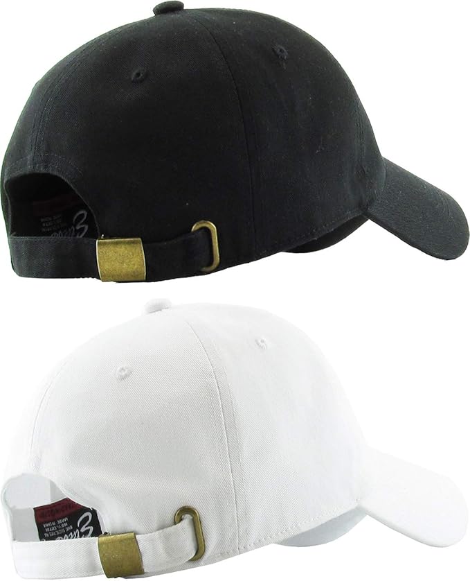 KBETHOS Classic Unisex Cotton Adjustable Low Crown Baseball Cap – Plain Dad Hat