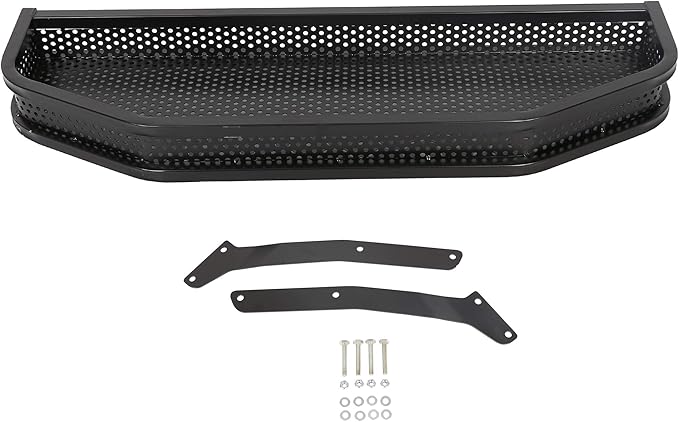 ECOTRIC Front Clay Cargo Utility Basket Compatible with EZGO TXT Golf Cart w/Mounting Brackets - NOT Fit RXV or ST Models (43.3 "X 13" X 4.3")