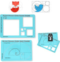 Fibonacci 6" Square & Spiral Set of Templates: A Fibonacci-Inspired Set of by CLPA