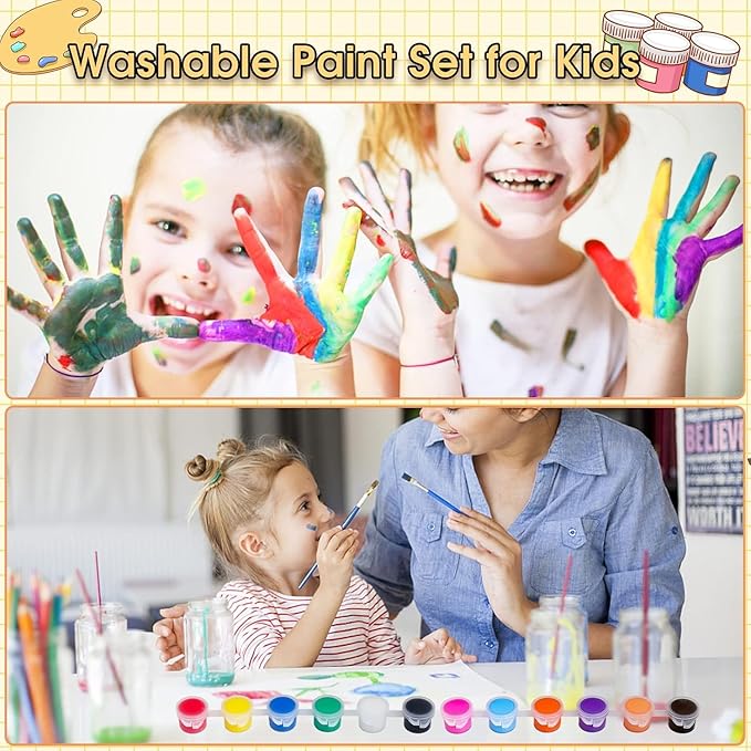 20 Pack Mini Acrylic Paint Set, 12 Color Acrylic Paint Strips - Image 4