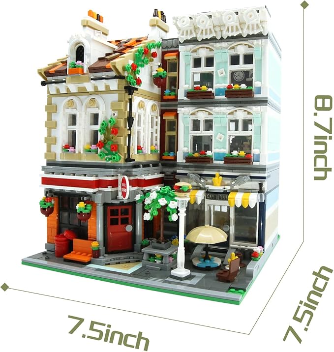 ZenithFlow Street View Building Blocks Kit, Brick Square Mini Blocks - Image 6