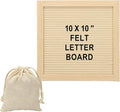 PATIKIL Felt Letter Board, 10x10Inches Khaki Wooden Changeable Message Board by PATIKIL